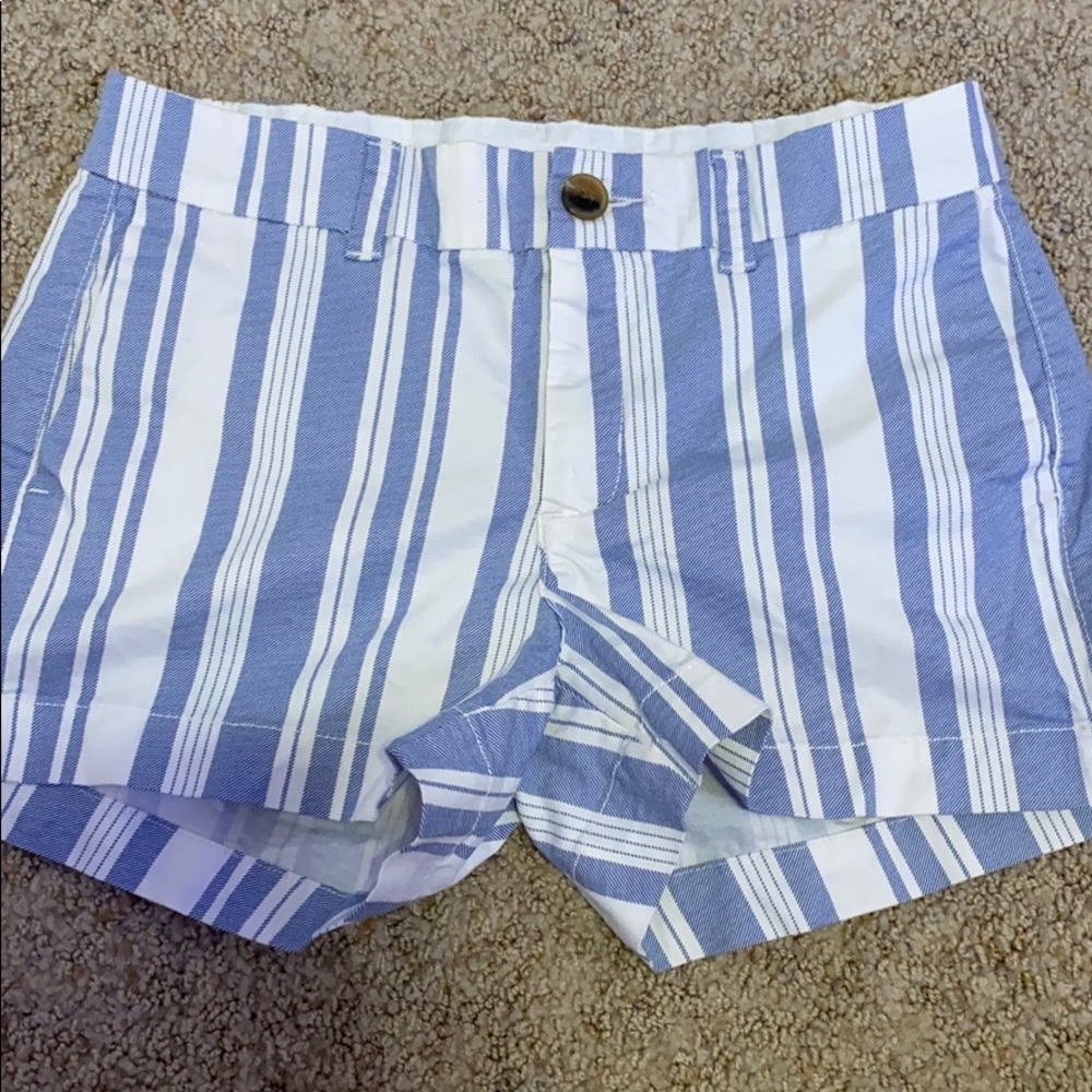 Blue and white striped old navy shorts